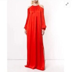 Rosetta Getty Red Cold Shoulder Gown‎ Size 2